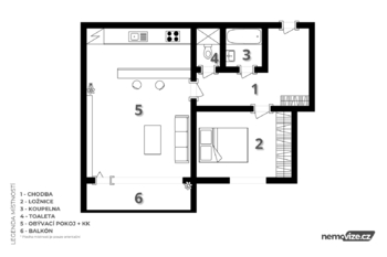 Prodej bytu 1+1 v osobním vlastnictví 43 m², Milevsko