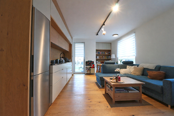 Obývací pokoj + kk - Pronájem bytu 3+kk v osobním vlastnictví 72 m², Praha 9 - Vysočany