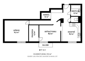 Prodej bytu 2+1 v družstevním vlastnictví 58 m², Příbor
