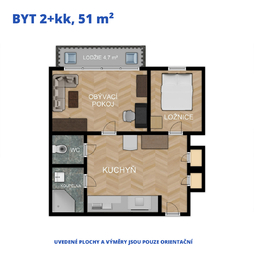 Prodej bytu 2+kk v osobním vlastnictví 51 m², Brno
