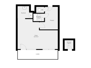 Prodej bytu 1+kk v osobním vlastnictví 37 m², Praha 9 - Prosek
