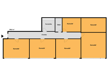 Pronájem kancelářských prostor 200 m², Praha 9 - Vysočany