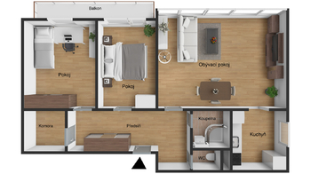 Pronájem bytu 3+1 v osobním vlastnictví 74 m², Praha 4 - Michle