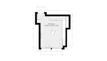 Půdorys  - Pronájem komerčního prostoru 20 m², Praha 1 - Staré Město