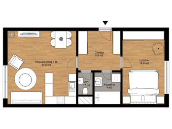 Pronájem bytu 2+kk v osobním vlastnictví 56 m², Plzeň