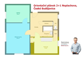 Prodej bytu 2+1 v osobním vlastnictví 76 m², České Budějovice
