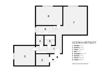 Pronájem bytu 3+kk v osobním vlastnictví 56 m², Benešov