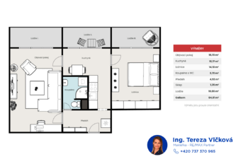 Pronájem bytu 2+1 v osobním vlastnictví 53 m², Mladá Boleslav