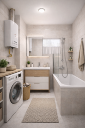 Vizualizace - koupelna - Prodej bytu 3+1 v osobním vlastnictví 74 m², Bruntál