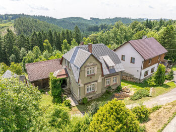 Letecký pohled - Prodej domu 190 m², Zlatá Olešnice