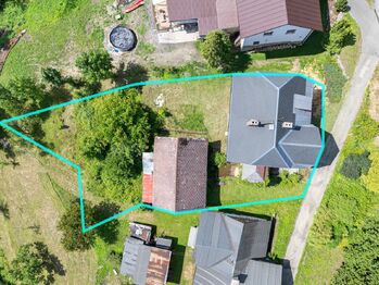 Letecký pohled - Prodej domu 190 m², Zlatá Olešnice