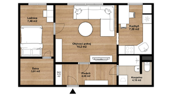 Pronájem bytu 2+1 v osobním vlastnictví 44 m², Kopřivnice