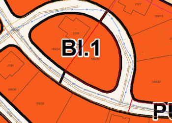hlavní vodovodní řád a kanalizace - Prodej pozemku 1176 m², Třebíč