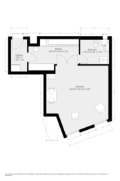 2D MODEL - Pronájem bytu 1+1 v osobním vlastnictví 43 m², Praha 5 - Radlice