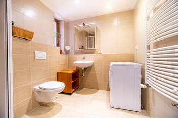 KOUPELNA  - Pronájem bytu 1+1 v osobním vlastnictví 43 m², Praha 5 - Radlice