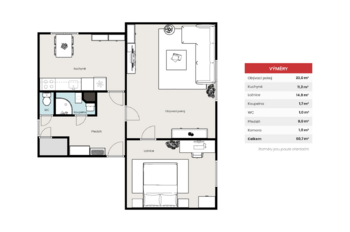 Prodej bytu 2+1 v osobním vlastnictví 61 m², Dolní Bousov