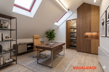 vizualizace - Pronájem kancelářských prostor 214 m², Praha 5 - Smíchov