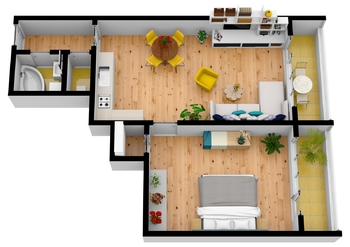 Byt 2+kk - Pronájem bytu 2+kk v osobním vlastnictví 57 m², Hradec Králové