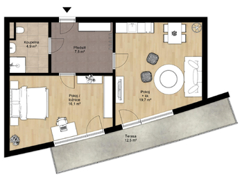 Pronájem bytu 2+kk v osobním vlastnictví 48 m², Čeladná
