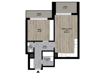 Pronájem bytu 2+kk v osobním vlastnictví 57 m², Praha 4 - Modřany