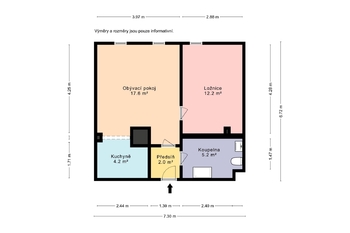 Prodej bytu 2+kk v osobním vlastnictví 42 m², Jablonec nad Nisou