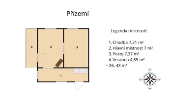 Prodej chaty / chalupy 44 m², Březová-Oleško