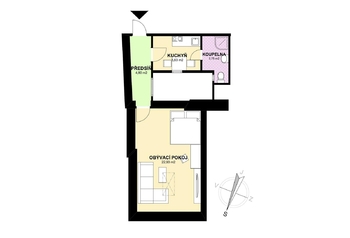 Pronájem bytu 1+1 v osobním vlastnictví 33 m², Roudnice nad Labem