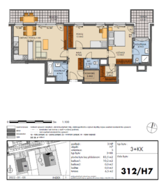 Prodej bytu 3+kk v družstevním vlastnictví 100 m², Praha 10 - Dolní Měcholupy