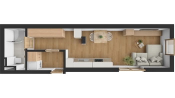 Pronájem bytu 1+kk v osobním vlastnictví 30 m², Hradec Králové