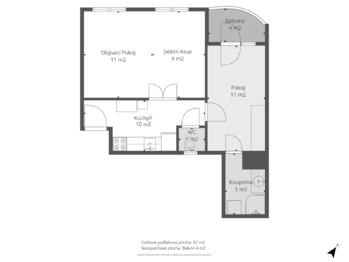 Prodej bytu 2+1 v osobním vlastnictví 48 m², Praha 8 - Libeň