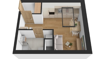 Pronájem bytu 1+kk v osobním vlastnictví 19 m², Hradec Králové