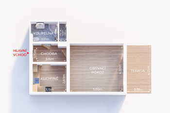 Prodej bytu 1+1 v osobním vlastnictví 41 m², Loučná nad Desnou