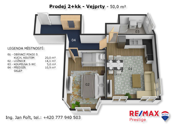 Prodej bytu 2+kk v osobním vlastnictví 58 m², Vejprty