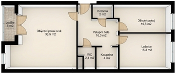 Prodej bytu 3+kk v osobním vlastnictví 93 m², Praha 10 - Uhříněves