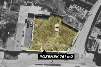 zvýrazněný pozemek - Prodej pozemku 761 m², Veleň