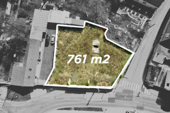 vyznačený pozemek - Prodej pozemku 761 m², Veleň