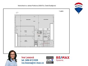 orientační půdorys 2.NP - Prodej domu 227 m², České Budějovice