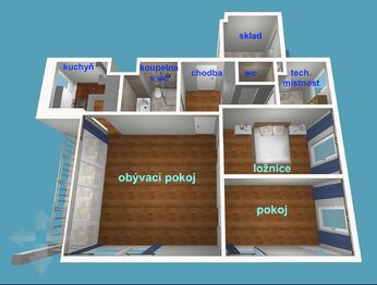 Pronájem bytu 3+kk v družstevním vlastnictví 90 m², Ostrava