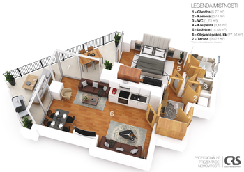 Prodej bytu 2+kk v osobním vlastnictví 55 m², Praha 3 - Žižkov
