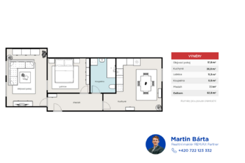 Prodej bytu 3+kk v osobním vlastnictví 63 m², Nupaky