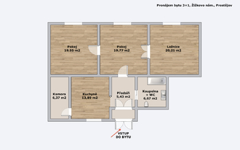 Pronájem bytu 3+1 v osobním vlastnictví 92 m², Prostějov