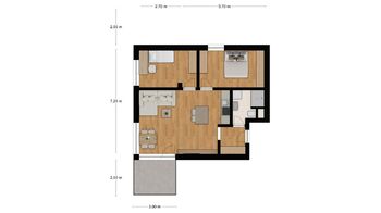 Prodej bytu 3+kk v osobním vlastnictví 58 m², Kyjov