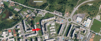 letecká mapa - Pronájem bytu 2+kk v družstevním vlastnictví 42 m², České Budějovice