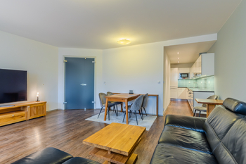 obývací pokoj - Prodej bytu 3+kk v osobním vlastnictví 110 m², Praha 4 - Kunratice