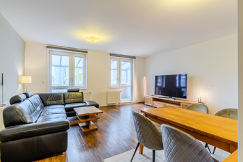 obývací pokoj - Prodej bytu 3+kk v osobním vlastnictví 110 m², Praha 4 - Kunratice