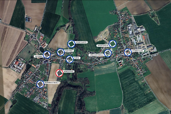 situační mapa okolí - Prodej domu 130 m², Tupadly