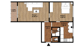 Pronájem bytu 2+1 v osobním vlastnictví 50 m², Praha 6 - Vokovice