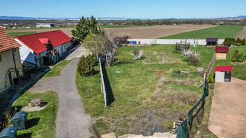 Pohled shora - stavební parcely - Prodej domu 152 m², Žatec