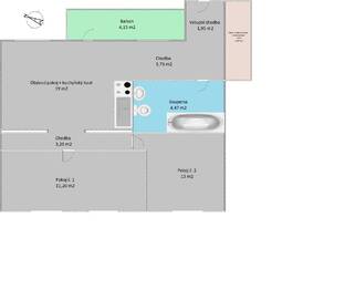 Pronájem bytu 3+kk v osobním vlastnictví 60 m², Kladno