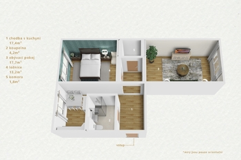 Prodej bytu 2+1 v osobním vlastnictví 55 m², Rotava